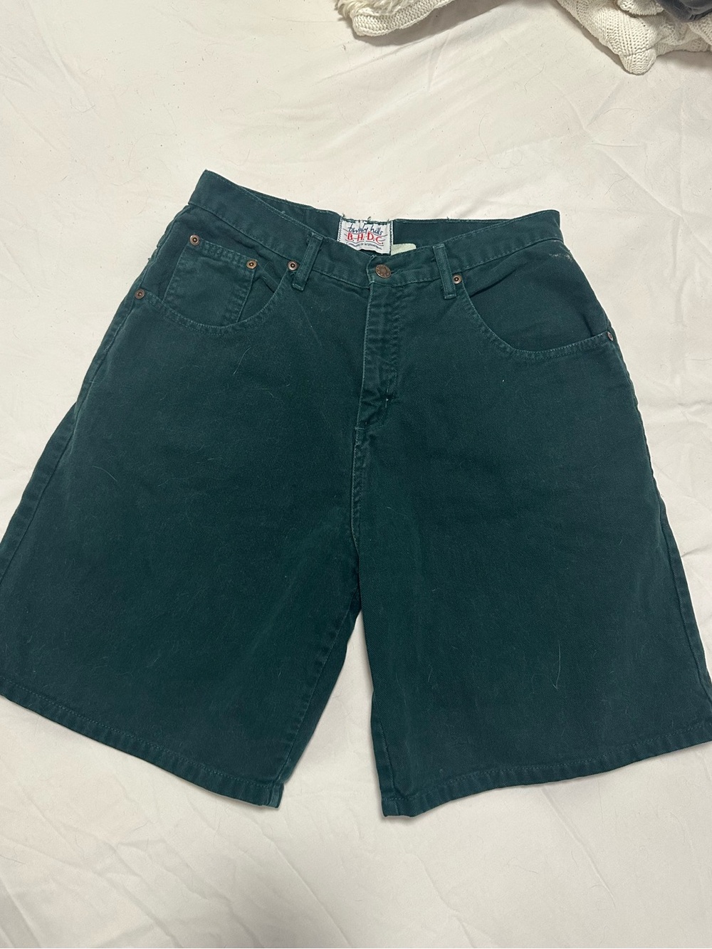 Vintage Beverly Hills Denim Co. Dark Green High Waisted Shorts